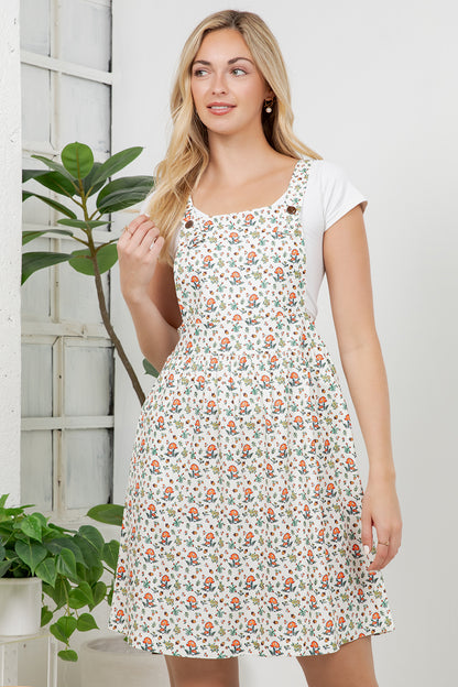 Floral Mushroom Corduroy Skirtall