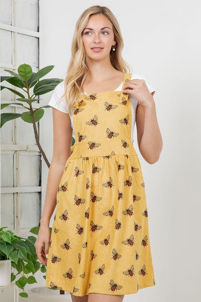 Yellow Bees Corduroy Skirtall