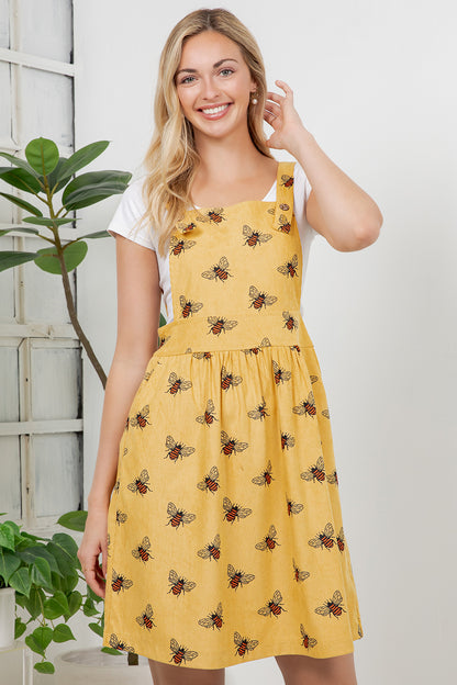 Yellow Bees Corduroy Skirtall