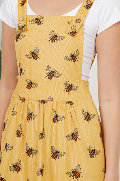 Yellow Bees Corduroy Skirtall