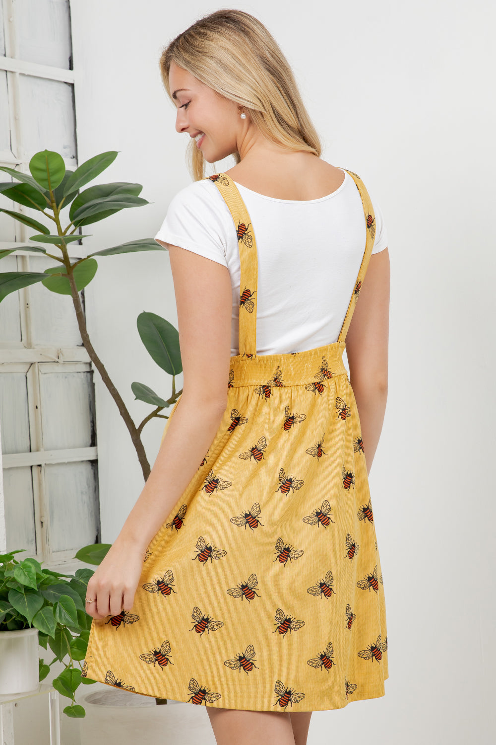 Yellow Bees Corduroy Skirtall