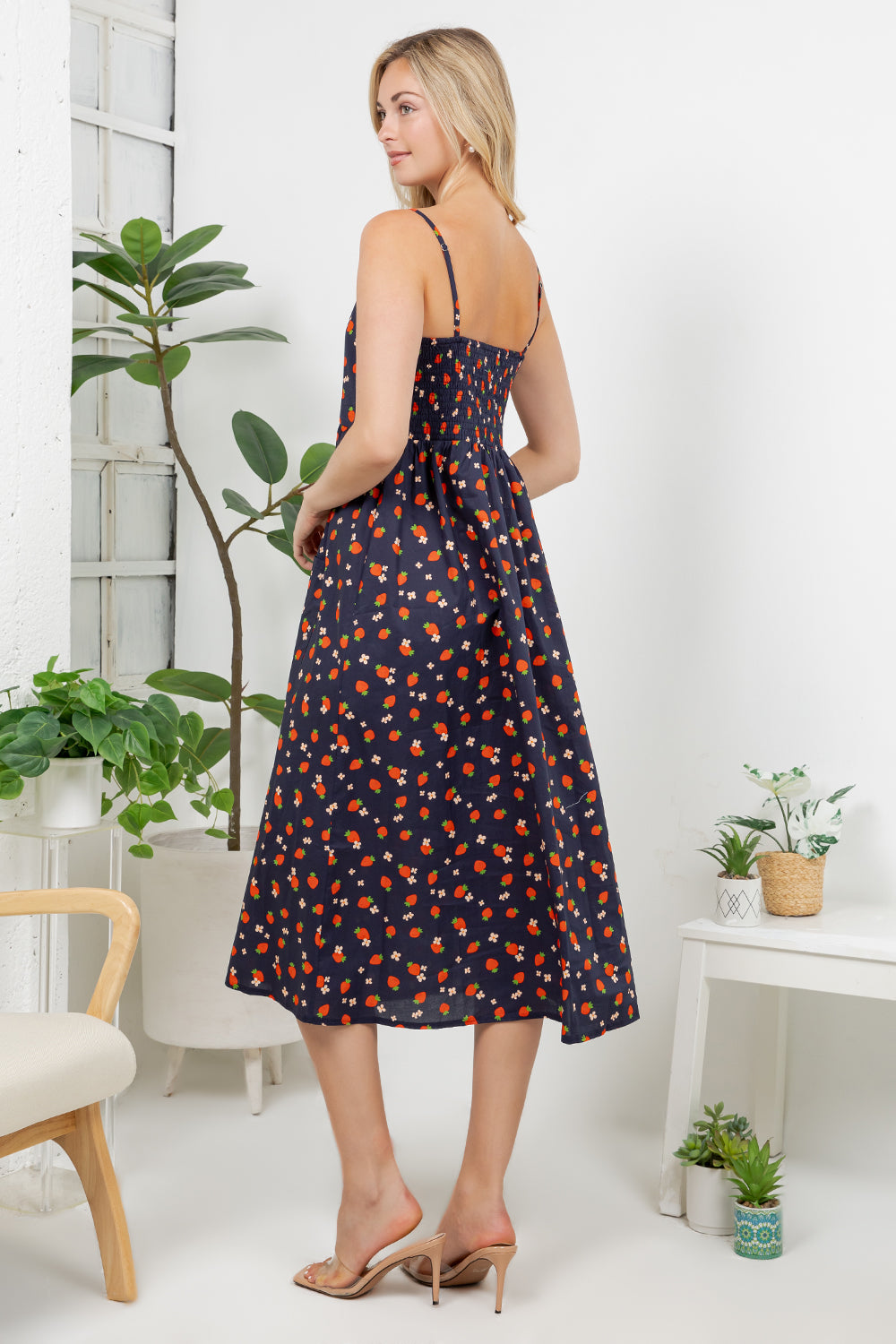 Strawberry Print Cami Dress