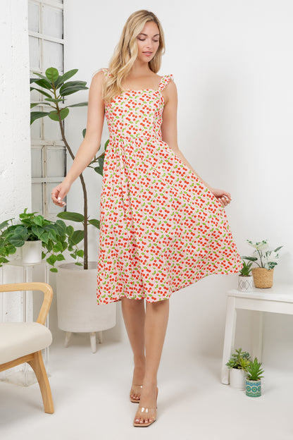 Cherry Print Cami Dress