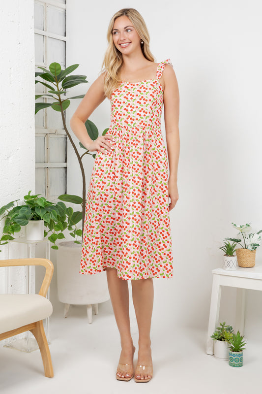 Cherry Print Cami Dress