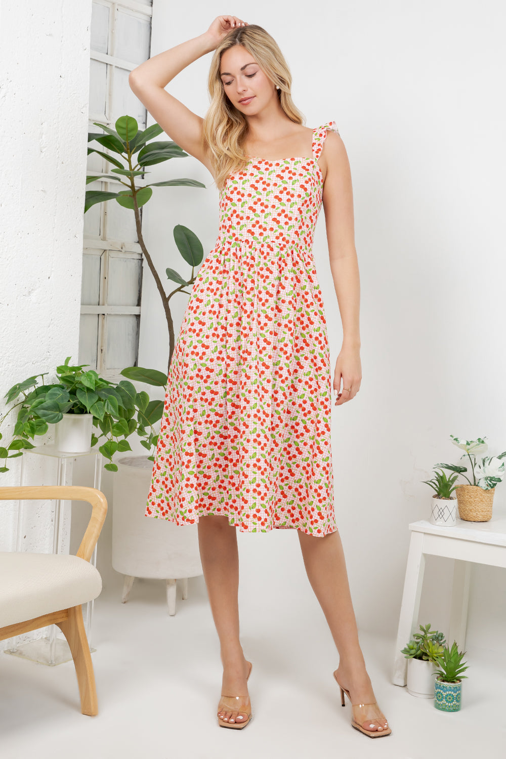Cherry Print Cami Dress
