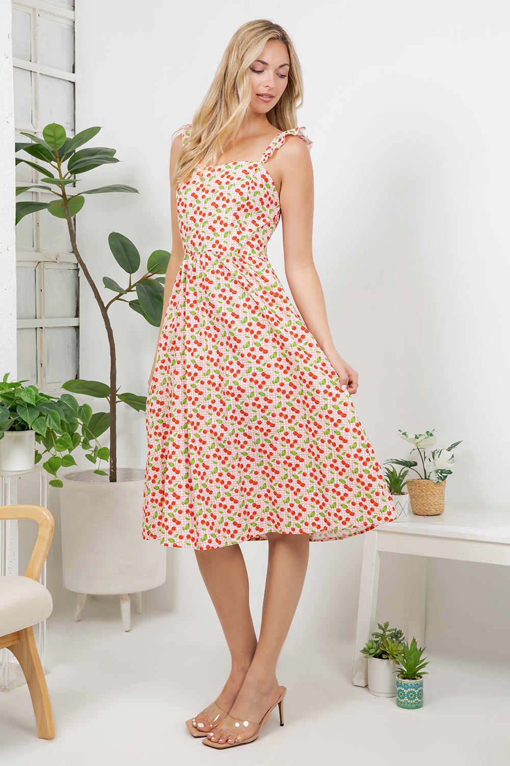 Cherry Print Cami Dress