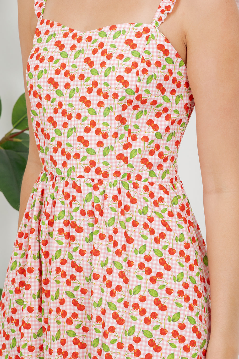 Cherry Print Cami Dress