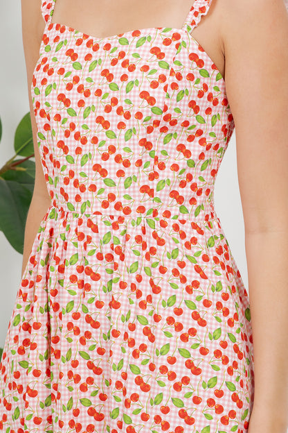 Cherry Print Cami Dress