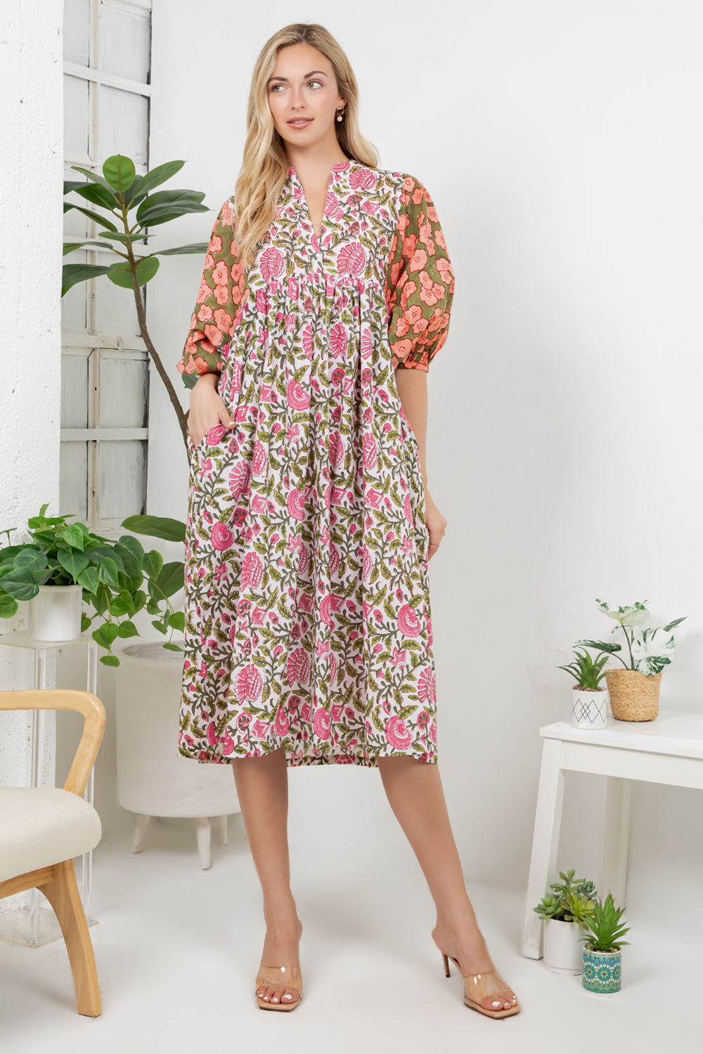 Hand Block Print Boho Dress