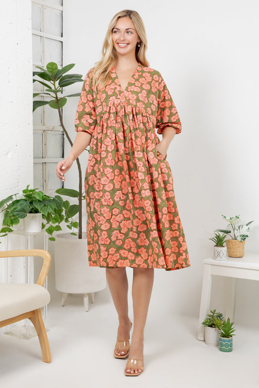 Hand Block Print Cotton Dress