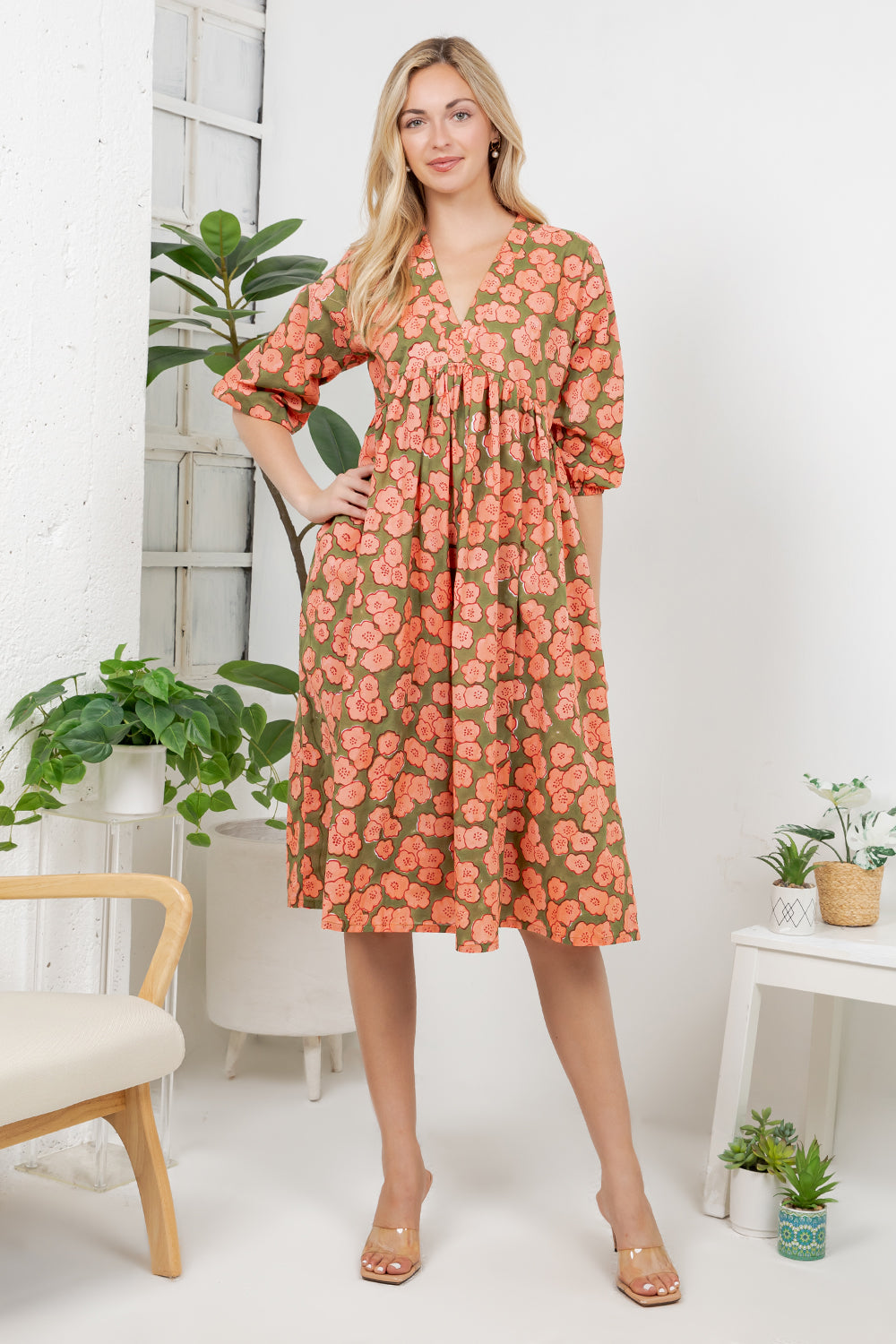 Hand Block Print Cotton Dress