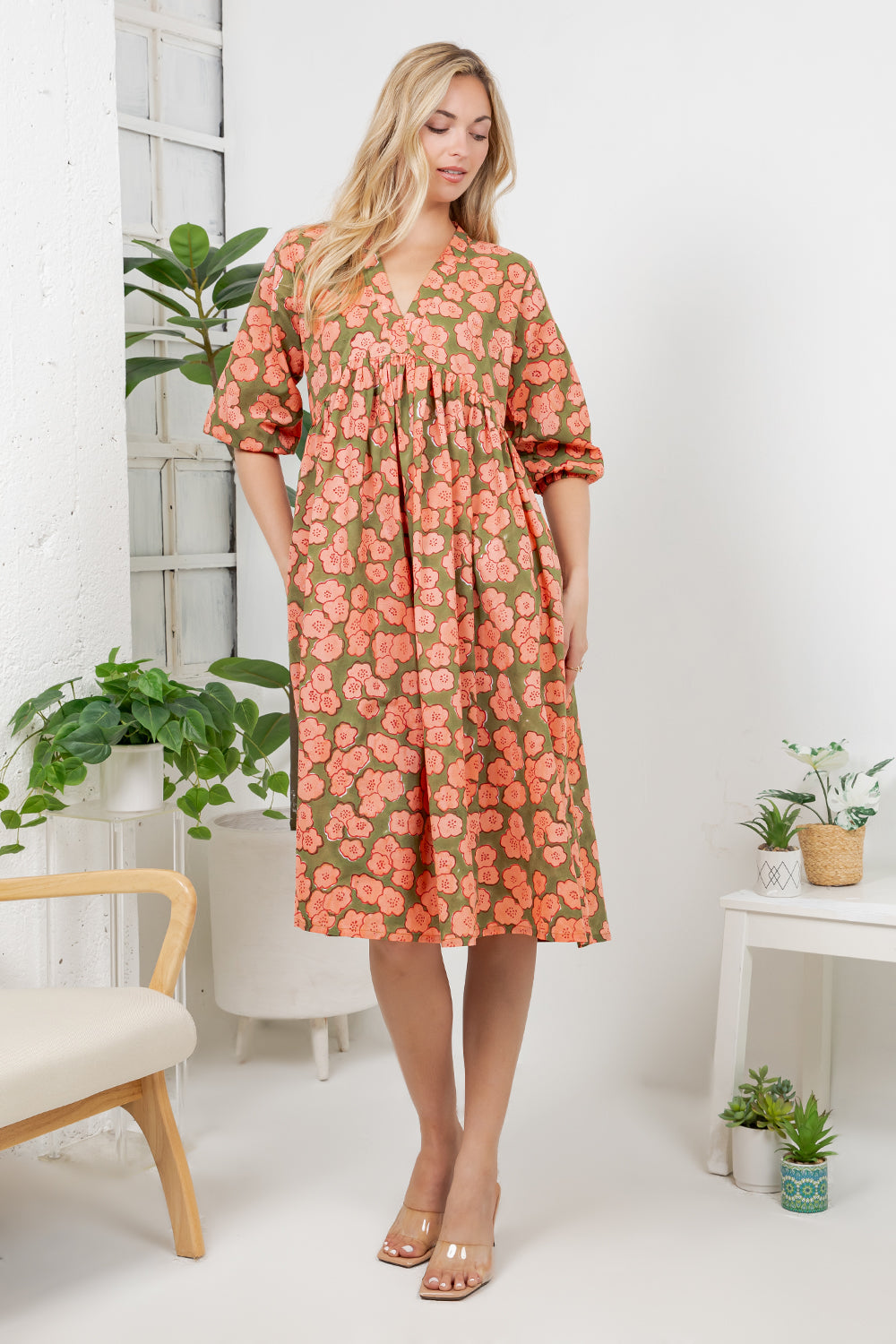 Hand Block Print Cotton Dress
