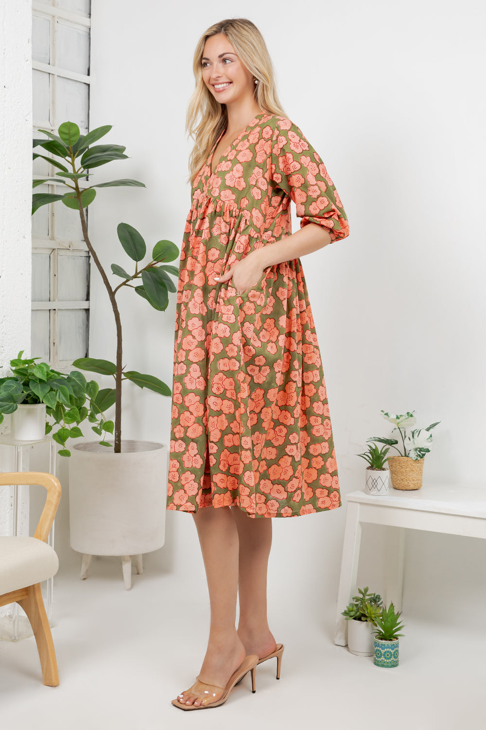 Hand Block Print Cotton Dress