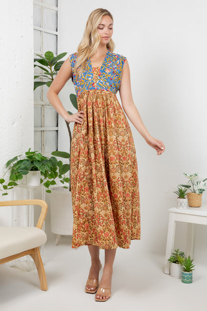 Hand Block Print Cotton Dress