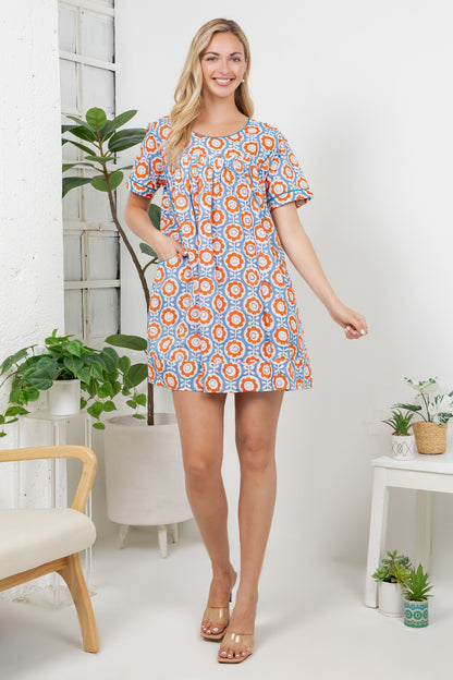 Hand Block Print Cotton Dress