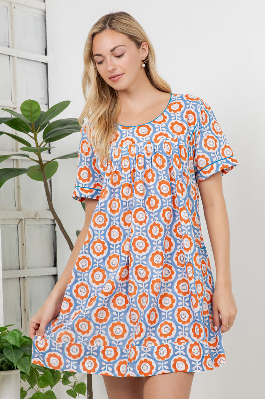 Hand Block Print Cotton Dress