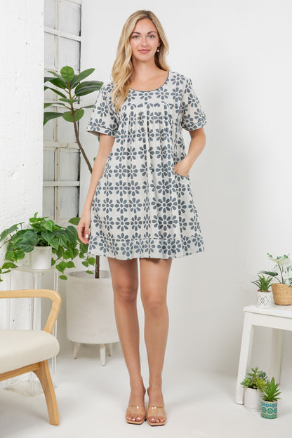 Hand Block Print Cotton Dress