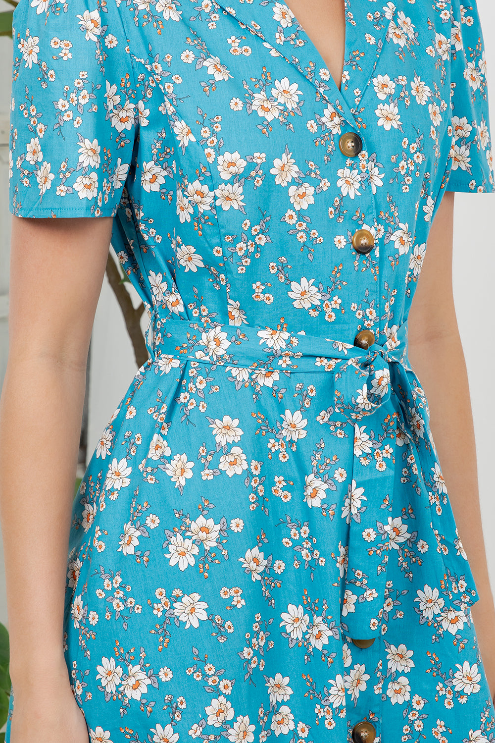 Daisy Garden Retro Style Shirt Dress