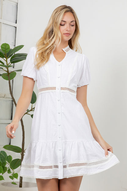 White Dress with Lace detail