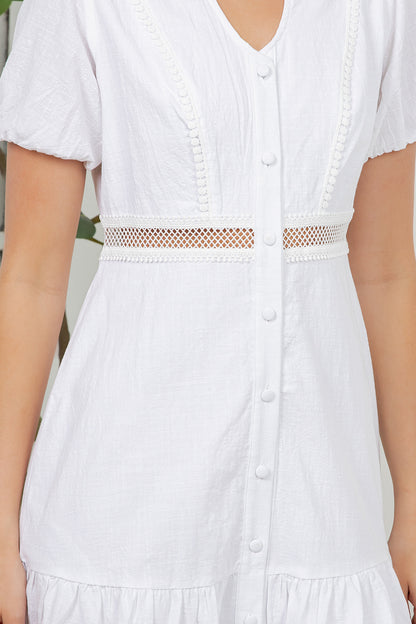 White Dress with Lace detail