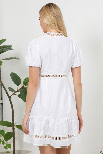 White Dress with Lace detail