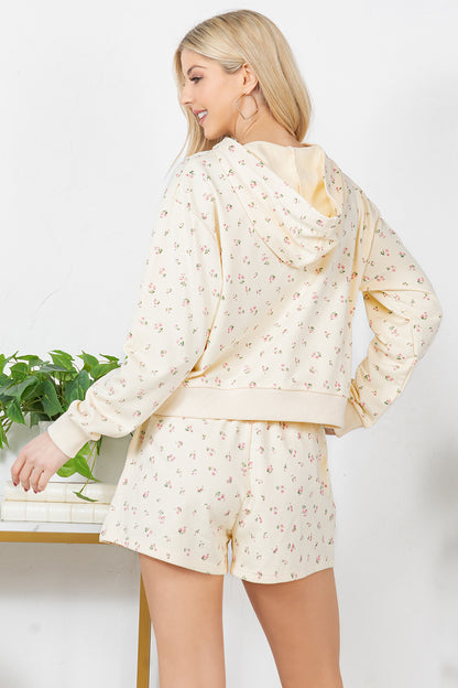 Floral Sweat Short Set