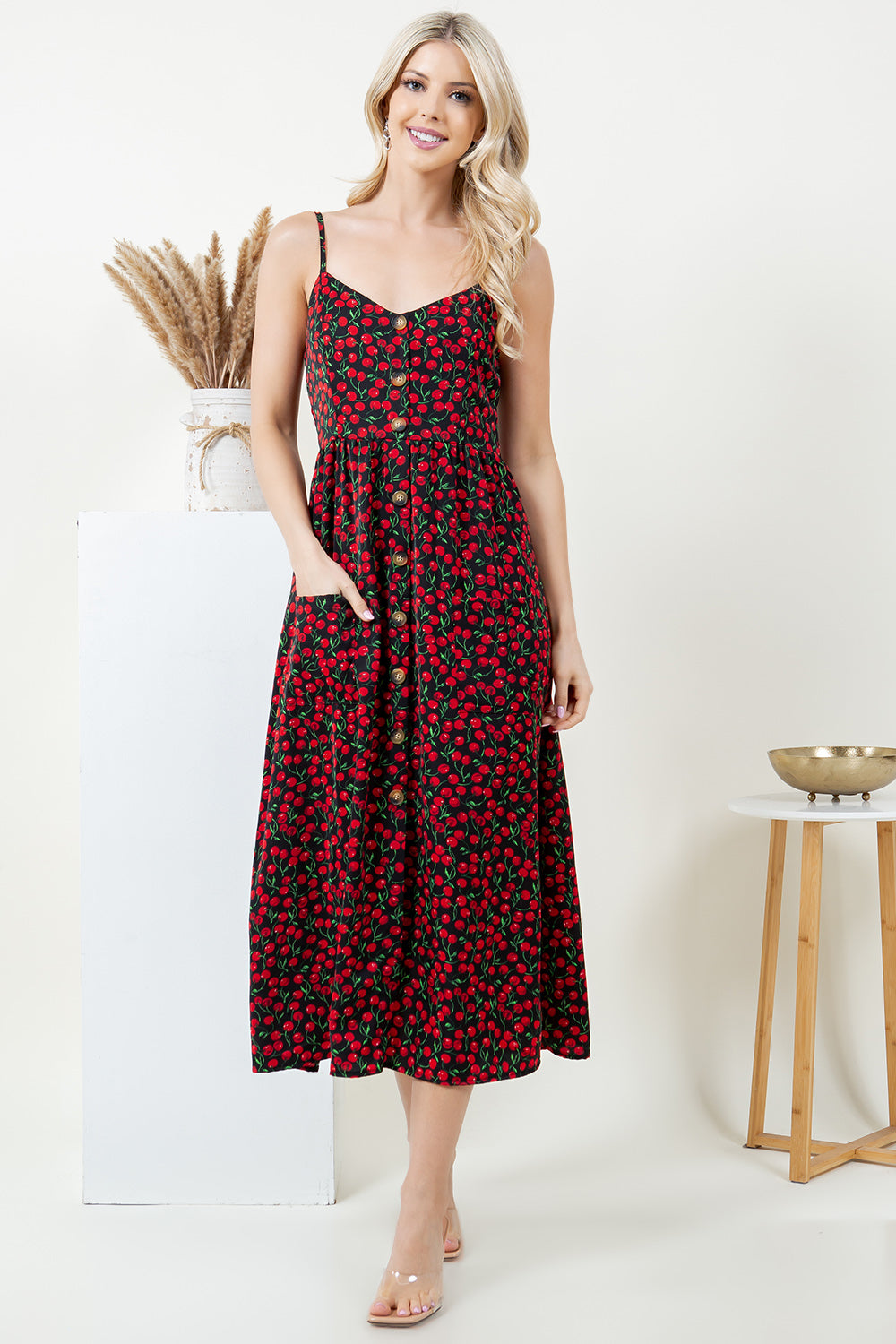 Cherry Cami Retro Dress