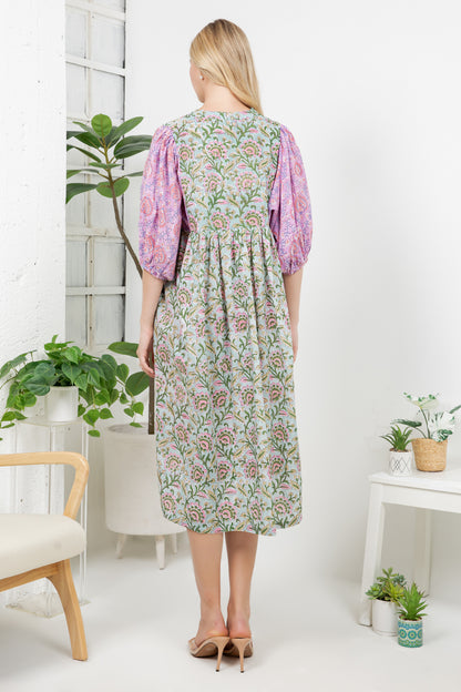 Hand Block Print Cotton Dress