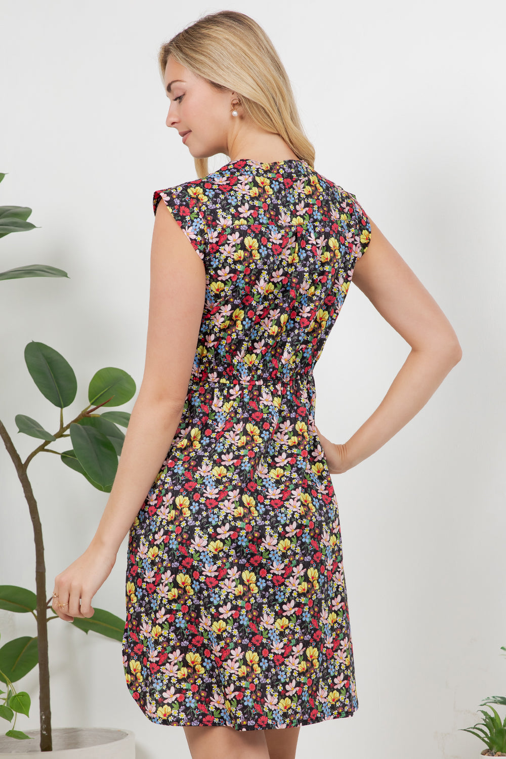 Colorful Print Flower Print Dress