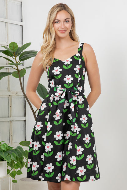 Floral Retro Style Dress