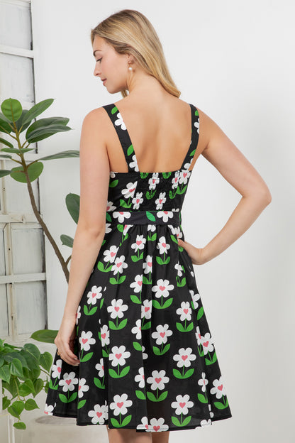 Floral Retro Style Dress