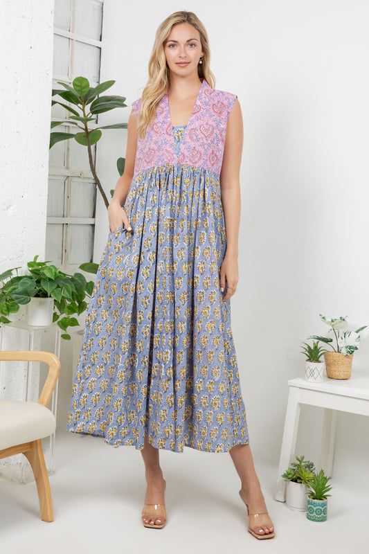 Hand Block Print Cotton Dress