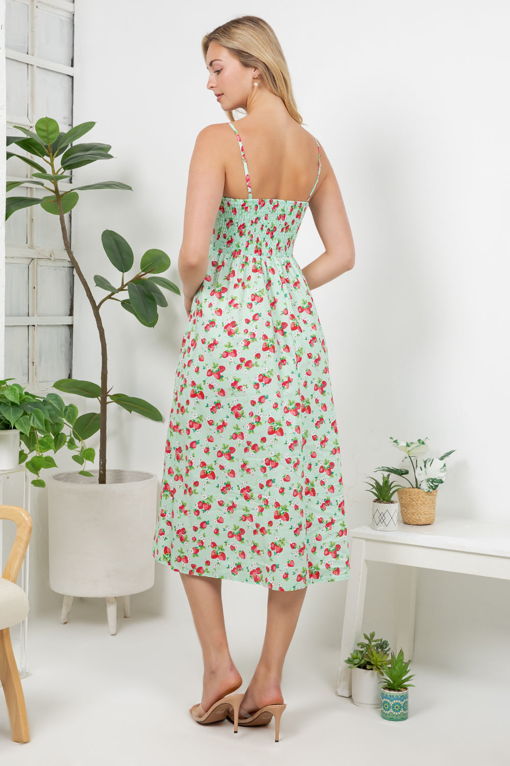 Strawberry Print Cami Dress