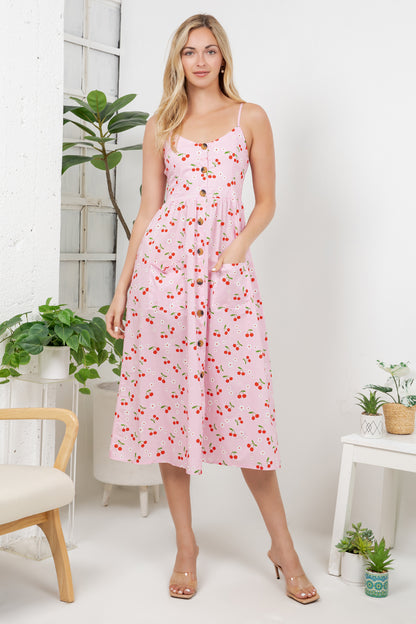 Cherry Print Cami Dress