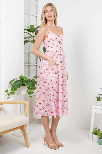 Cherry Print Cami Dress