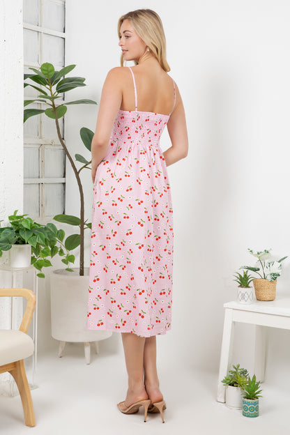 Cherry Print Cami Dress
