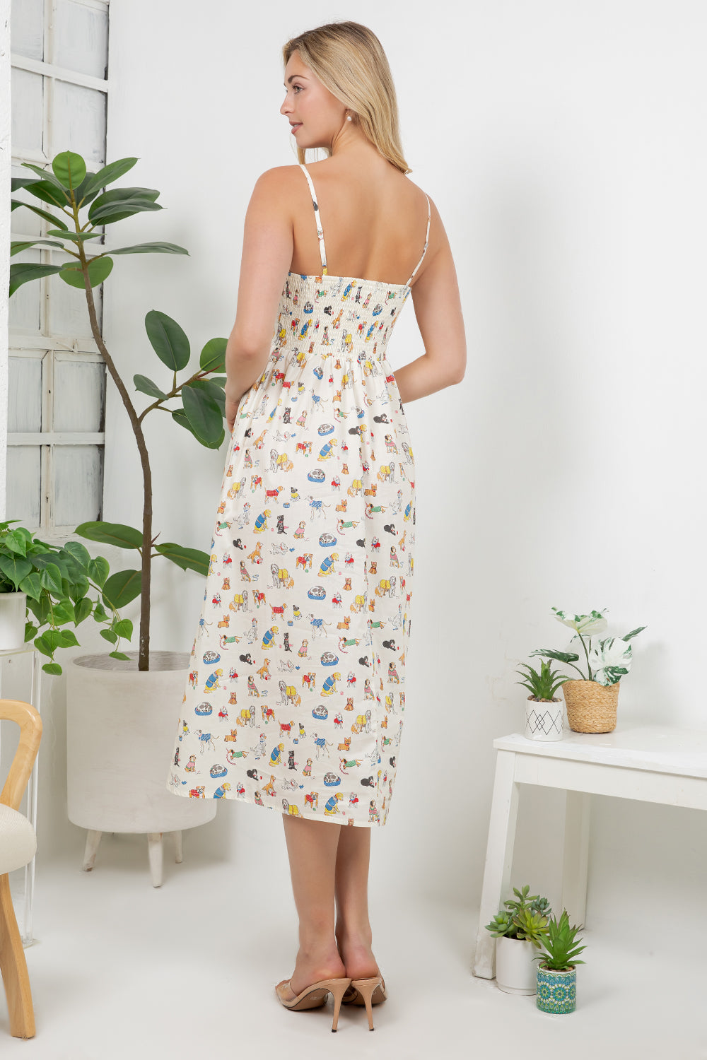 Variety Dog Print Cami Dress