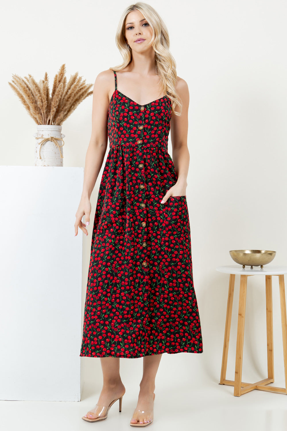 Cherry Cami Retro Dress