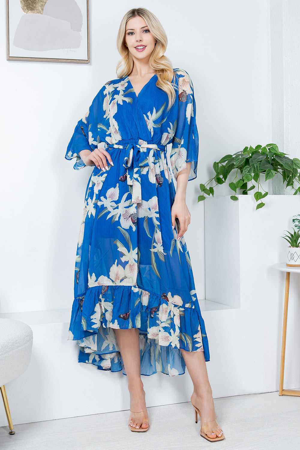 Butterfly Floral Boho Dress