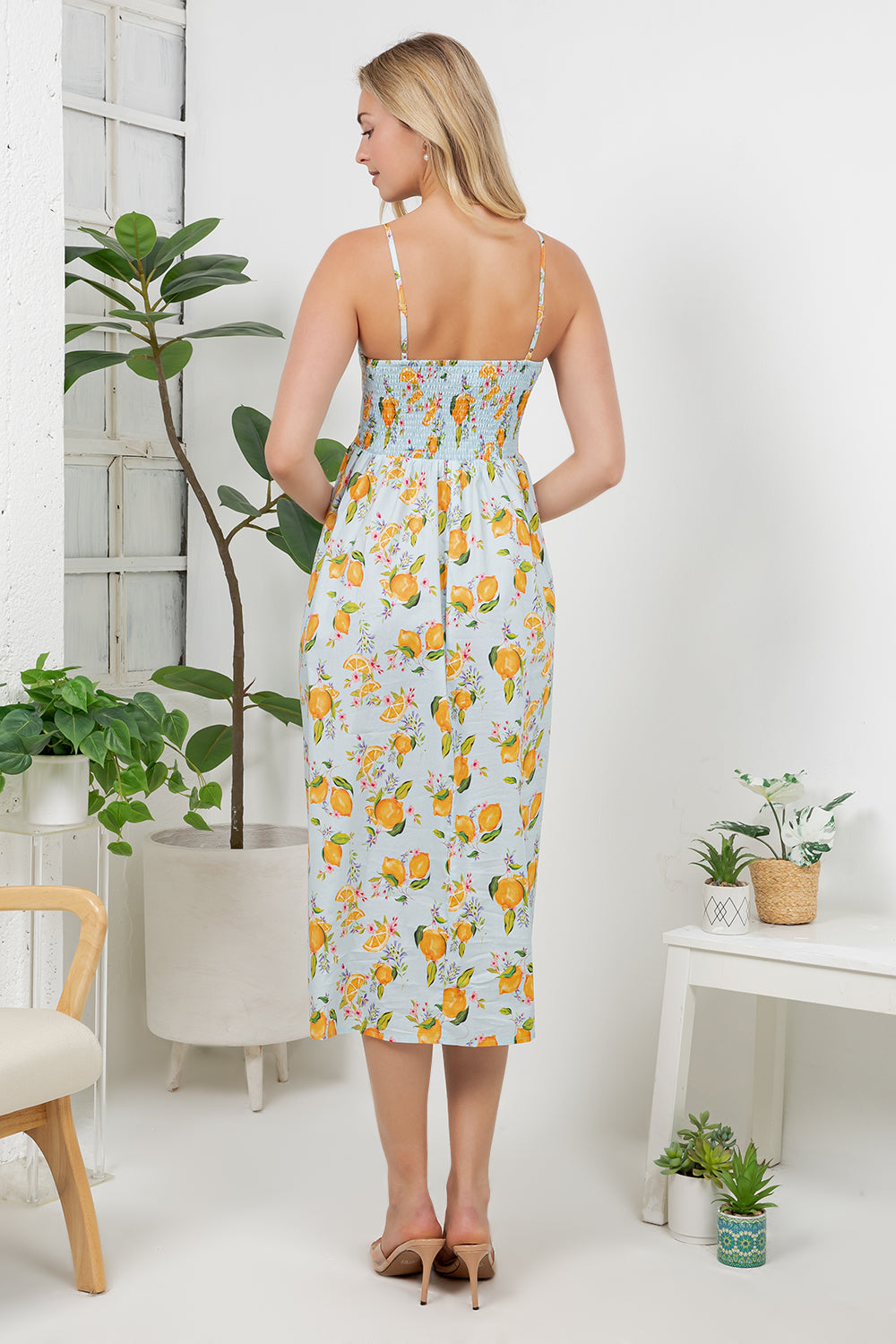 Orange print Cami Dress
