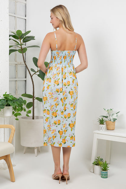 Orange print Cami Dress