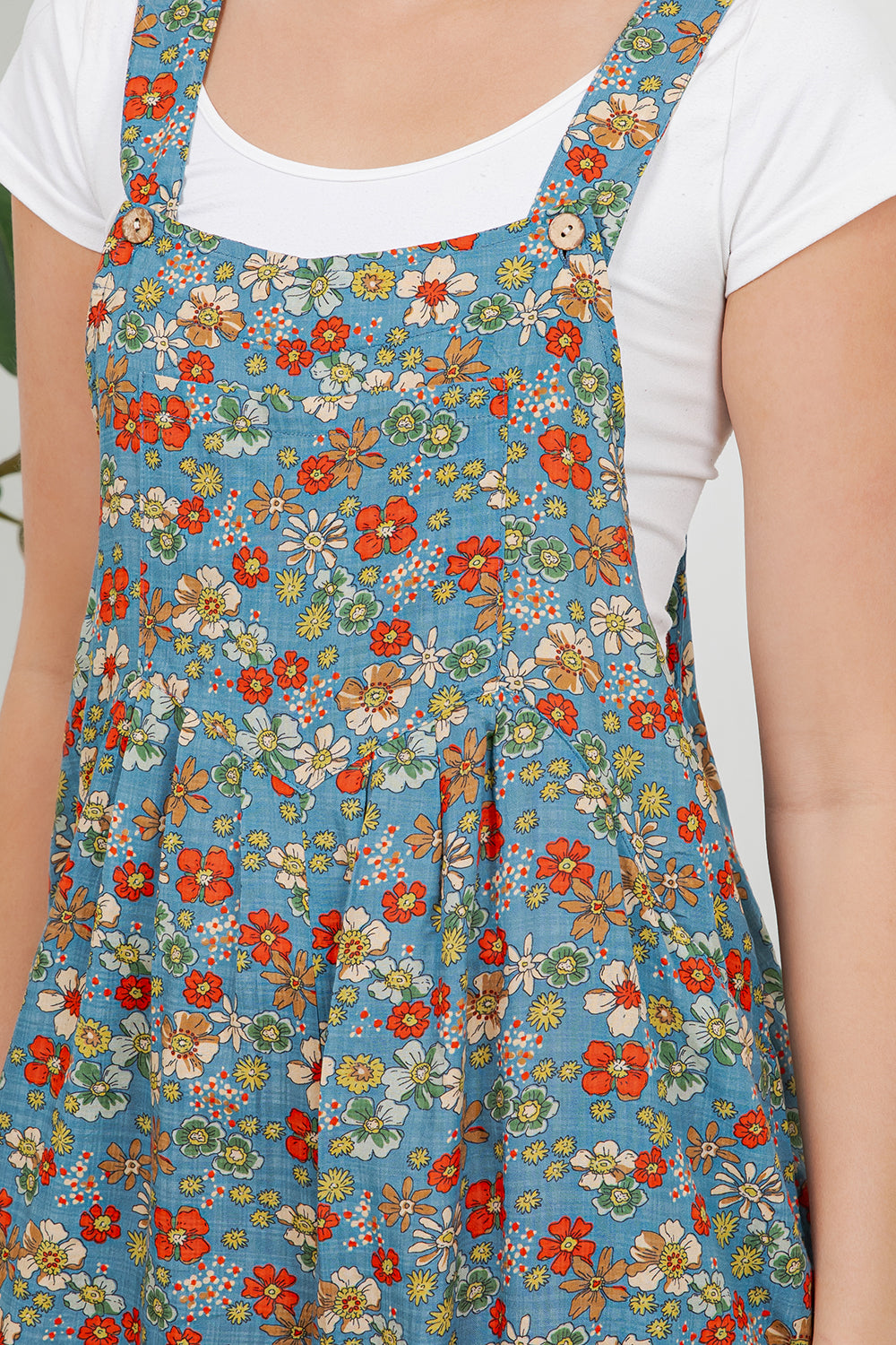 Vintage Floral Print Overall