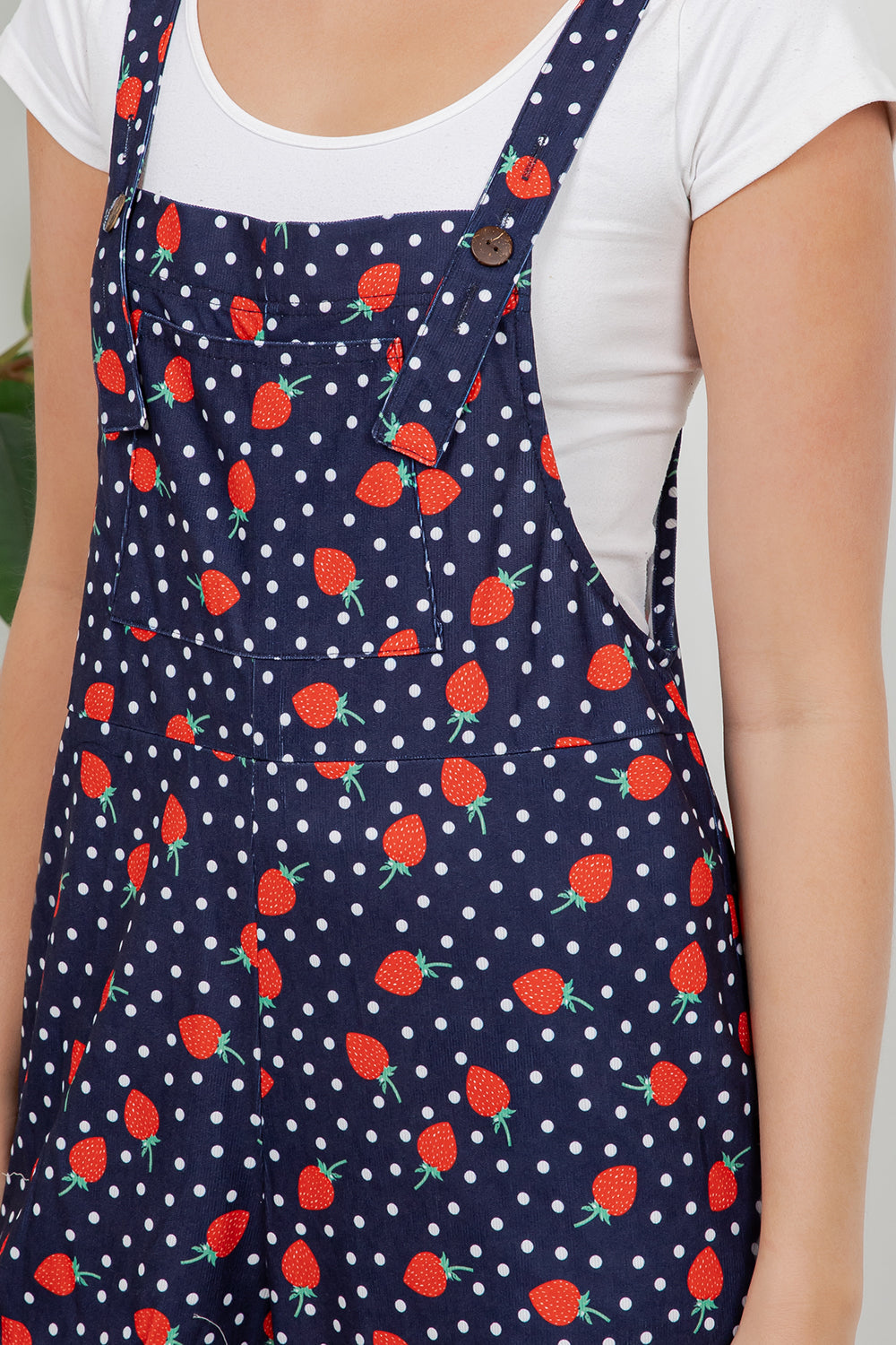 Strawberry Wide Leg Overall