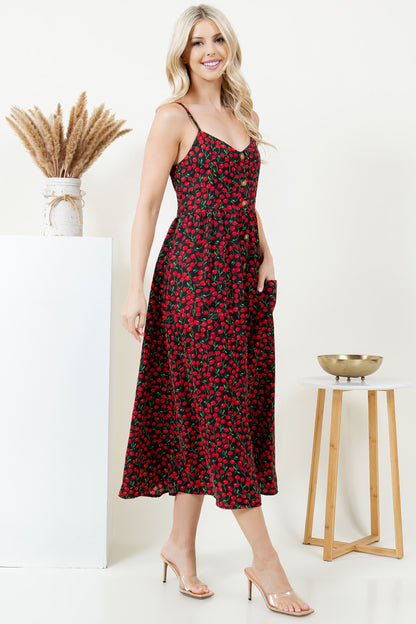 Cherry Cami Retro Dress