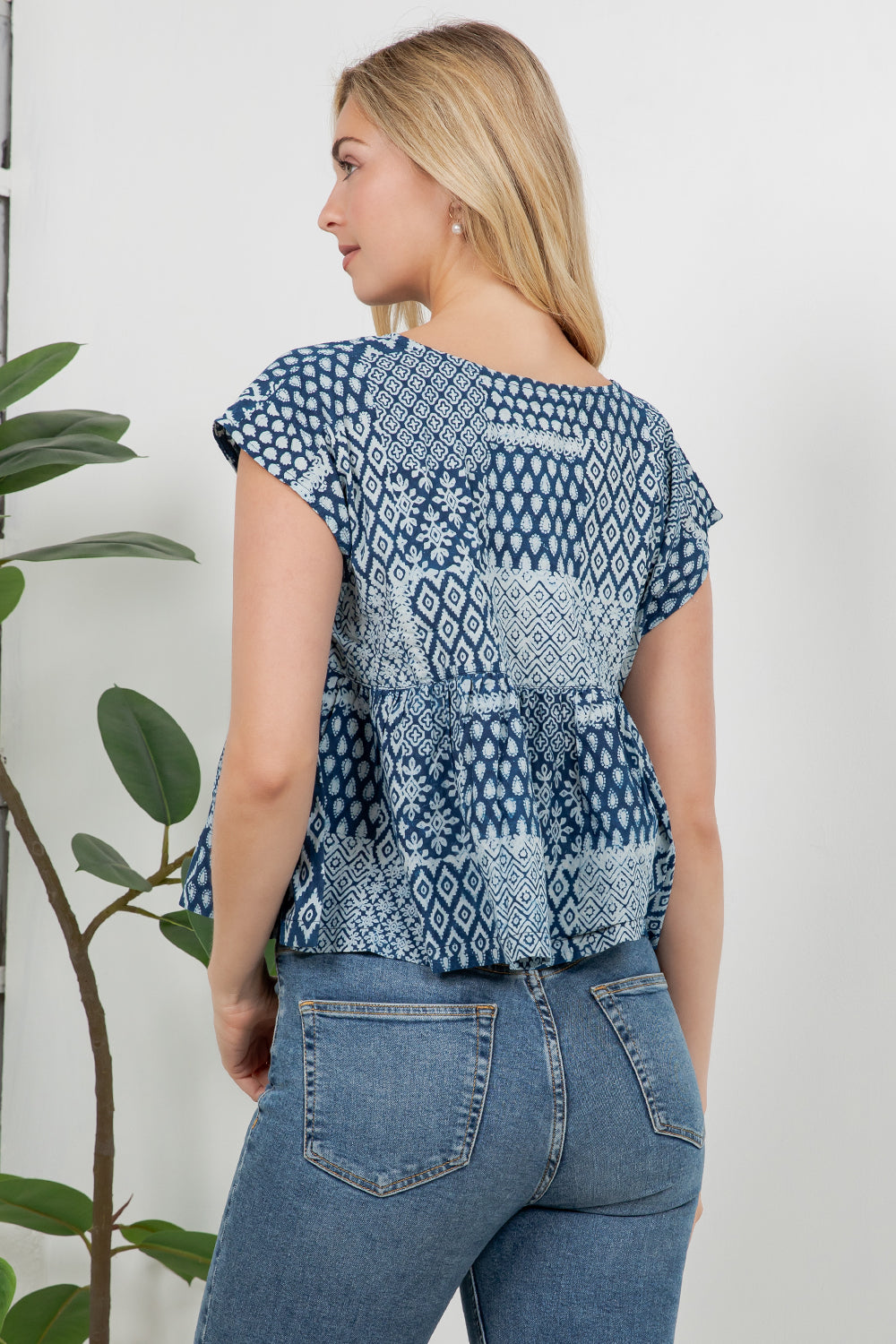 Hand Block Indigo Print Shirt
