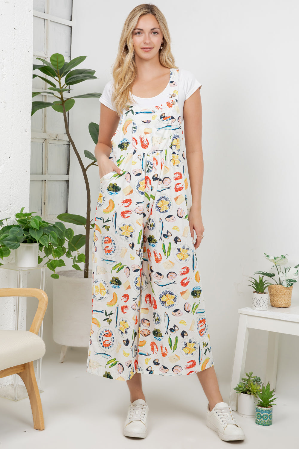 Mediterranean Sea Food Print Overall