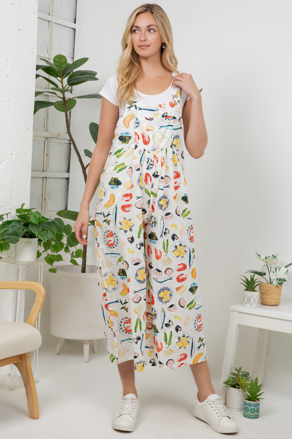 Mediterranean Sea Food Print Overall