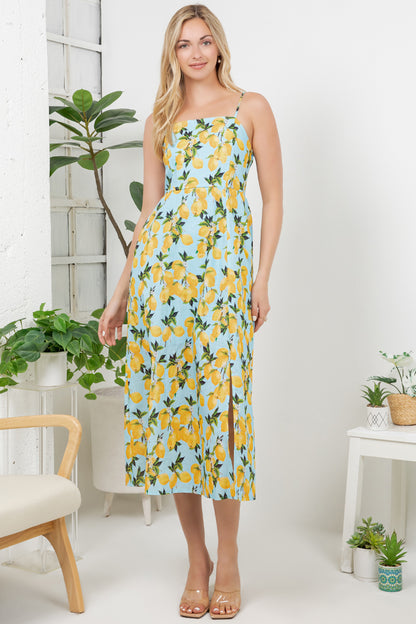 Lemon Print Cami Dress