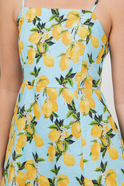 Lemon Print Cami Dress