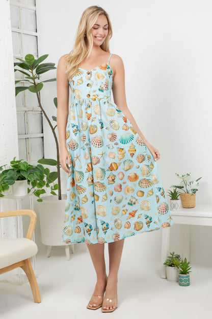 Sea Shell Print Cami Dress